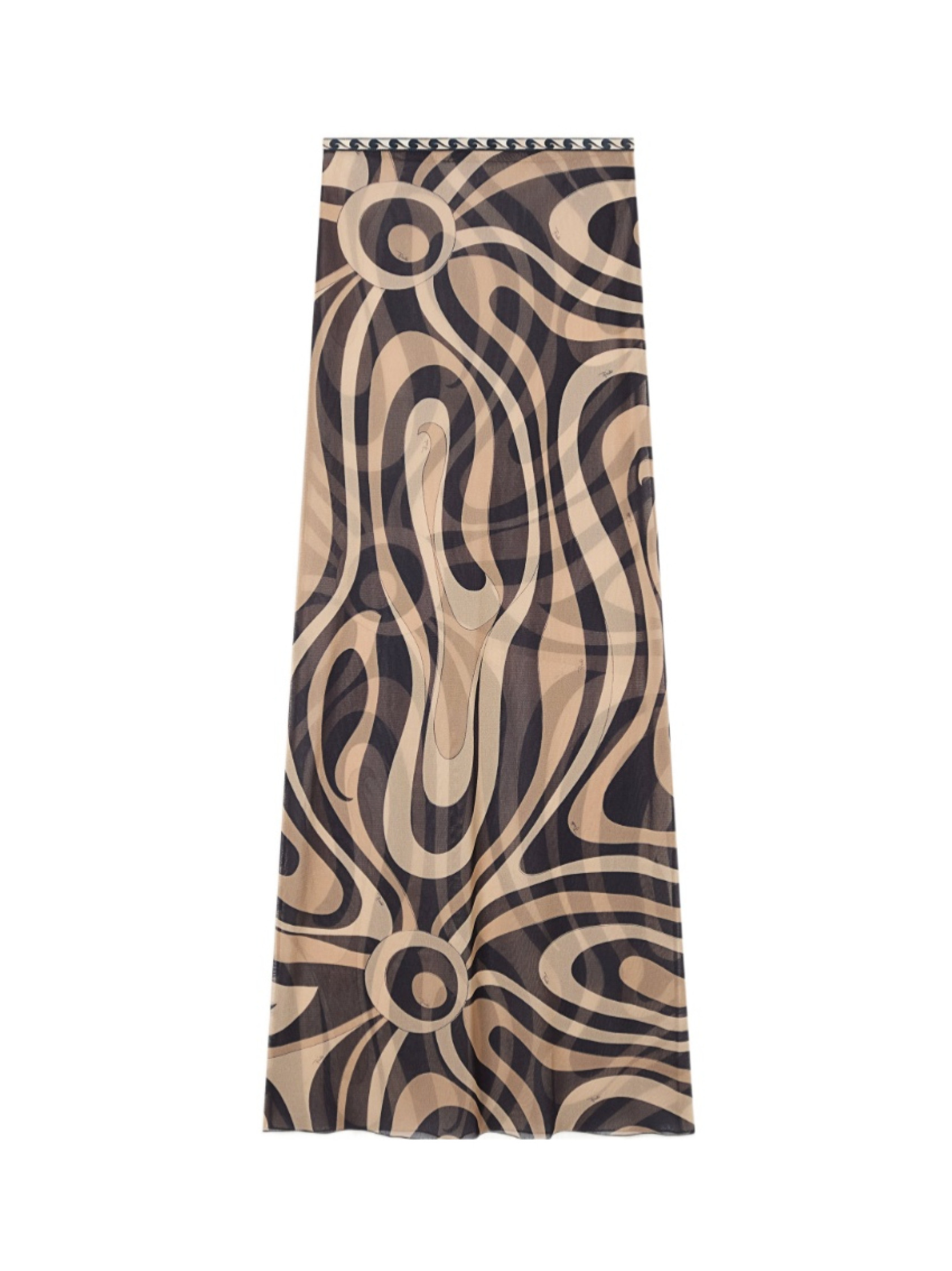 PUCCI Sheer Abstract-Print Maxi Skirt | Senser US