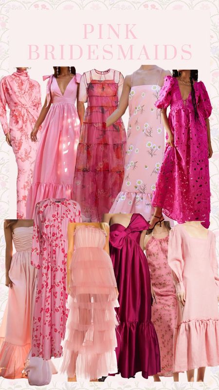 Pink mismatched bridesmaids dresses 💗💞💓💖💕 

#LTKunder100 #LTKwedding #LTKstyletip