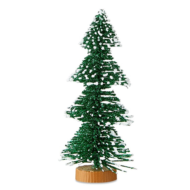 Holiday Time Green Christmas Village Pine Tree, 4 in | Walmart (US)