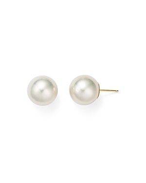 Cultured Freshwater White Ming Pearl Stud Earrings in 14K Yellow Gold, 12mm | Bloomingdale's (US)