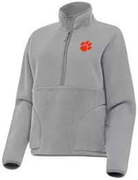 Antigua Women's Clemson Tigers Grey Figure 1/4 Zip Pullover | DICK'S Sporting Goods
