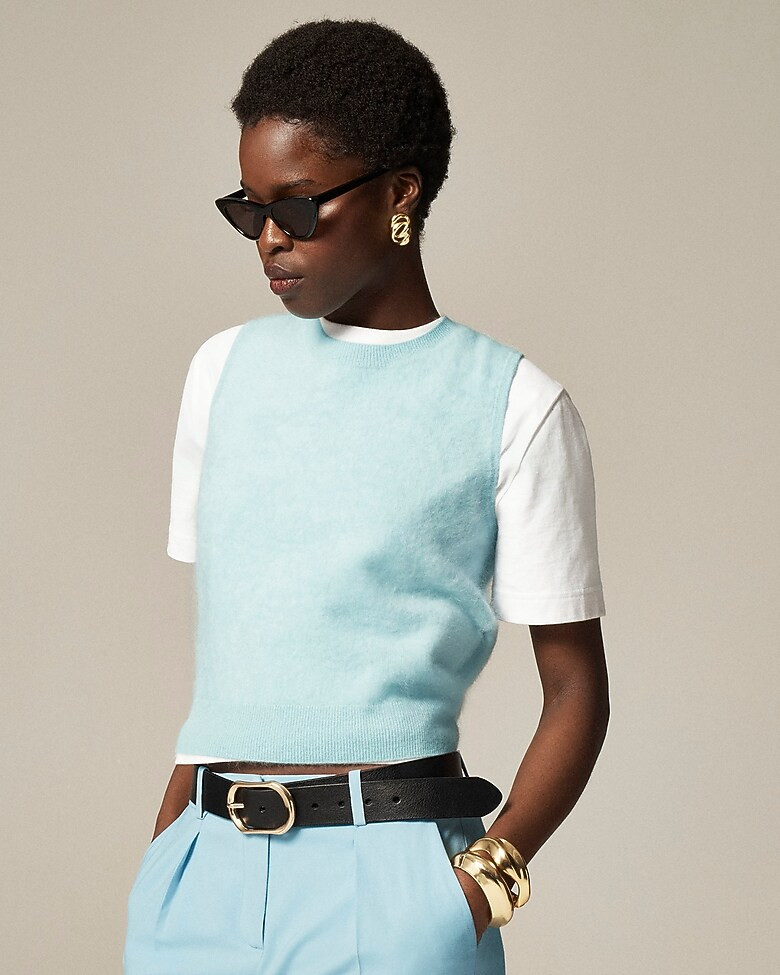 Brushed cashmere sweater shell | J. Crew US