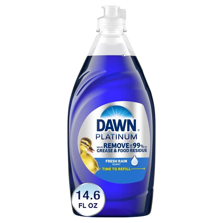 Dawn Platinum Liquid Dish Soap, Dishwashing Liquid, Grease Removal, Fresh Rain, 14.6oz | Walmart (US)