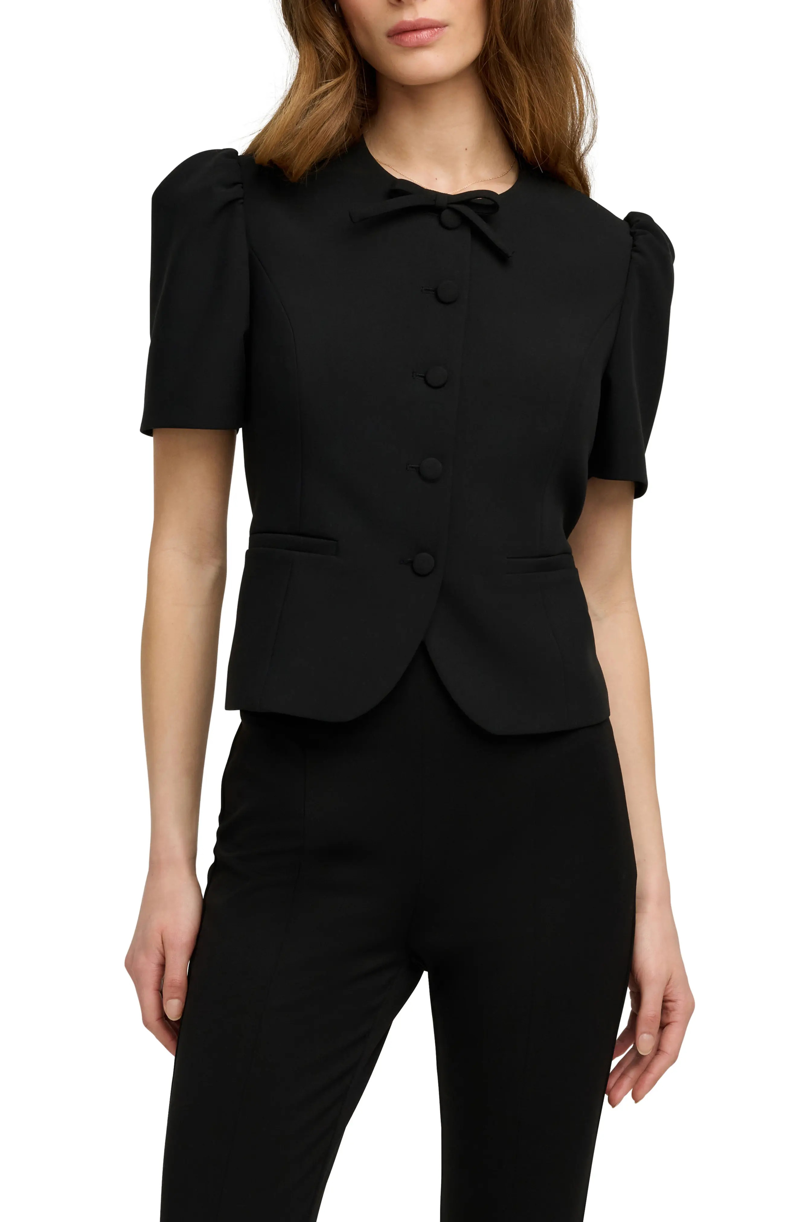 The Pardon Bow Detail Short Sleeve Jacket (Women) | Nordstrom | Nordstrom