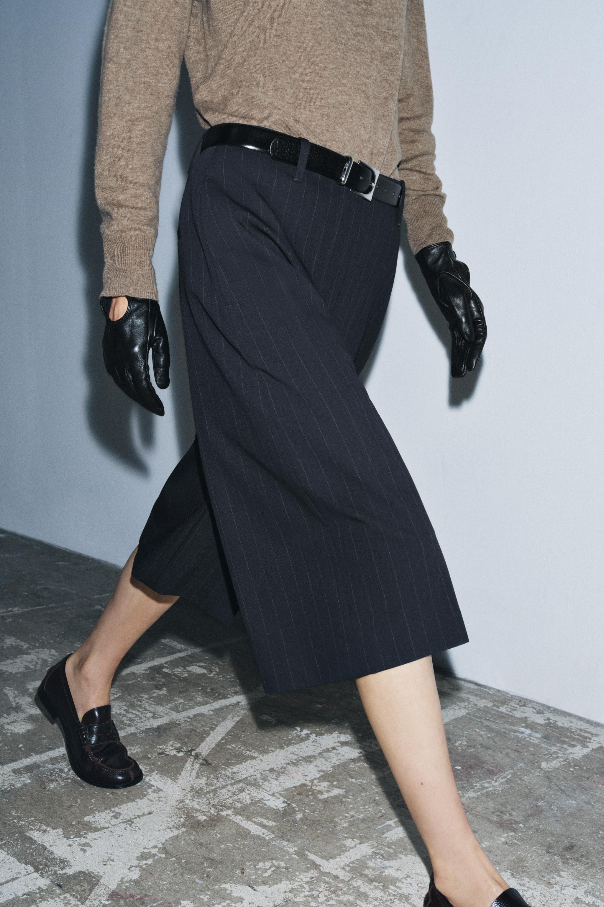 ZW COLLECTION PINSTRIPE LONG SHORTS | Zara US