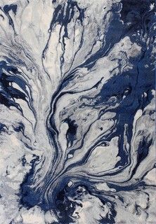 Illusions 6201 Blue Watercolors Rug - Contemporary - Area Rugs - by KAS Rugs & Home | Houzz (US)