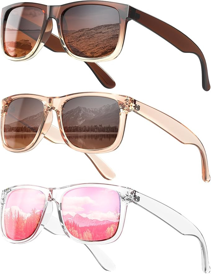 KALIYADI Womens-Sunglasses Polarized-Sunglasses for Women: Retro Trendy Sun Glasses With UV400 Pr... | Amazon (US)