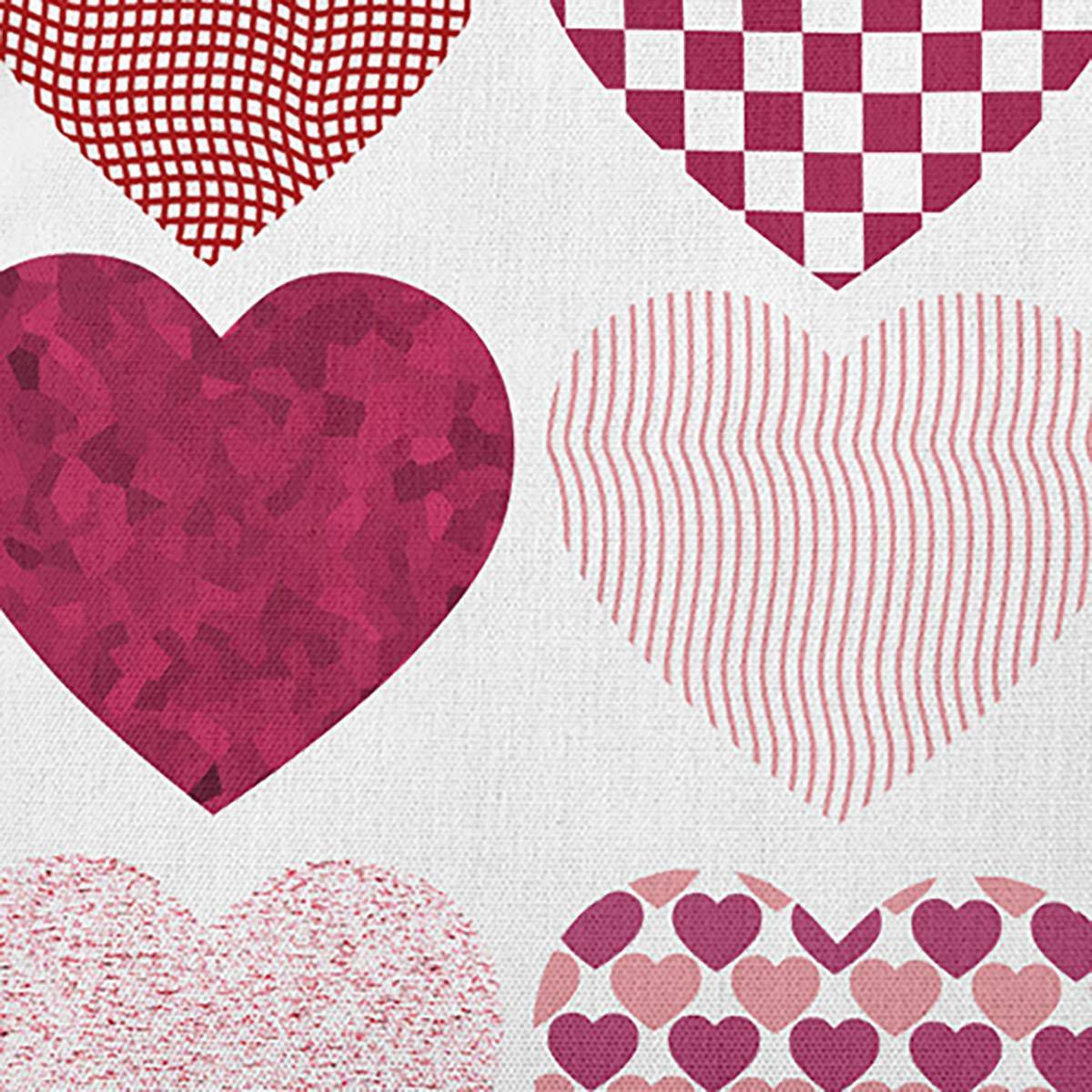 16"x16" Valentine's Day Patterned Hearts Square Throw Pillow Buddha - e by design: Indoor Decorat... | Target