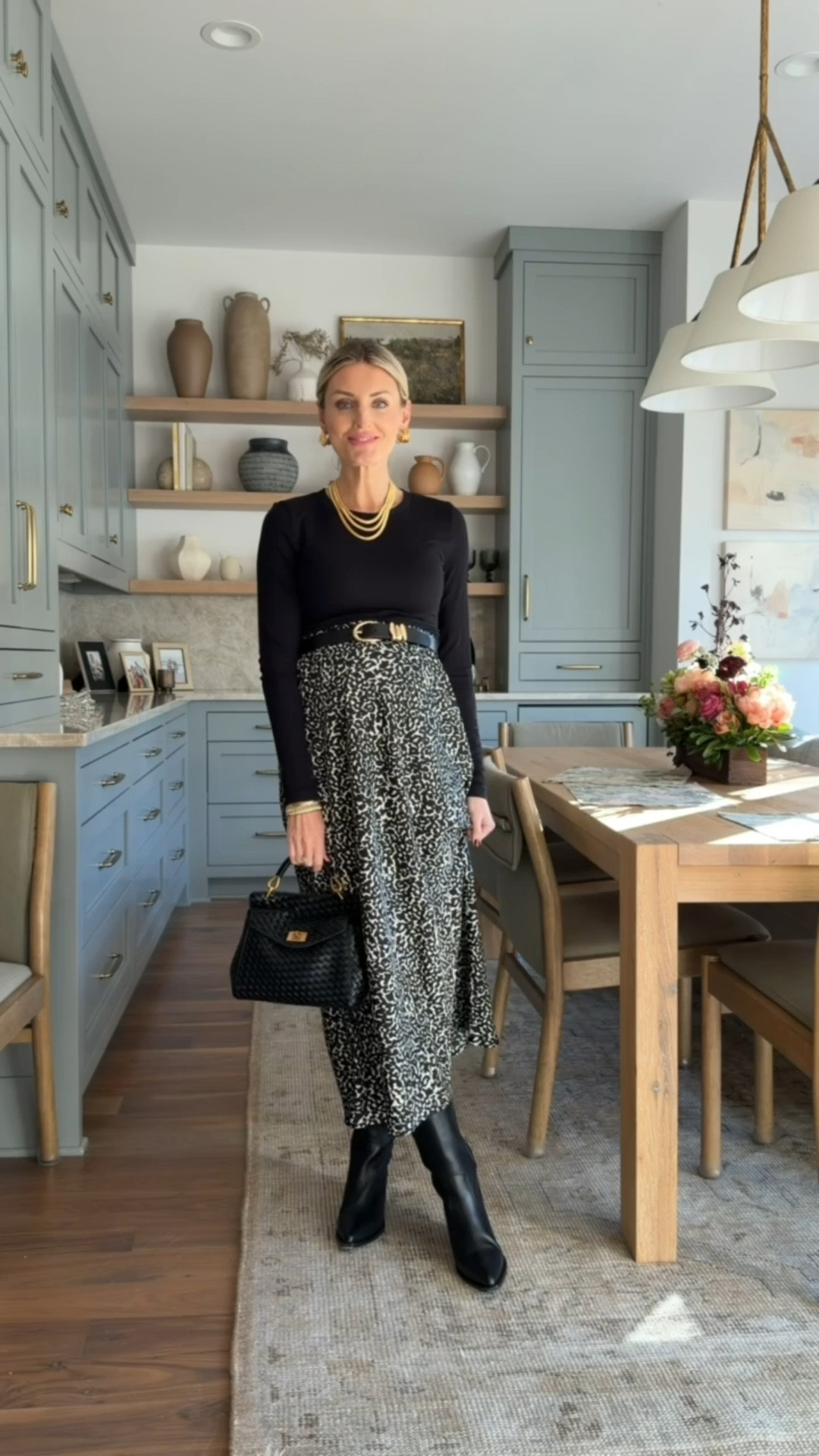 This outfit is so chic! I love this leopard print skirt I got from Target earlier this fall! I styled it here with a simple black long sleeve, black belt, black boots, and black purse! Wearing M in skirt!

Loverly Grey, Target, Thanksgiving outfit, fall outfit, elevated fall outfits, leopard print, black boots 

#LTKStyleTip #LTKSeasonal #LTKHoliday