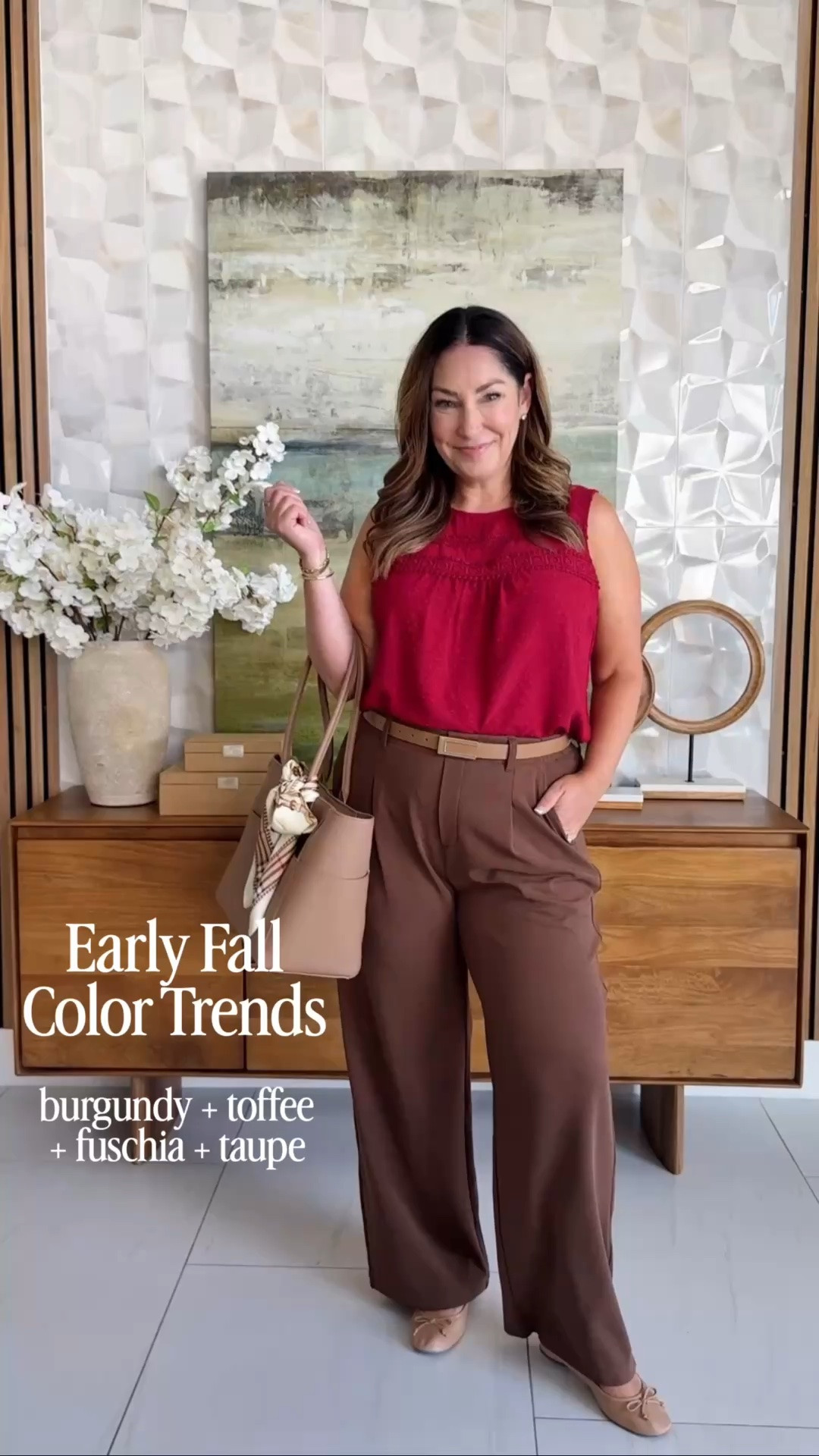 Fall Color Trends 🍂 I know you have some burgundy or “red mahogany” in your closet and this season you can go the classic route pairing it with toffee and taupe (browns) or add a little fun with a pop of fuchsia 💕

#LTKWorkwear #LTKOver40 #LTKSeasonal