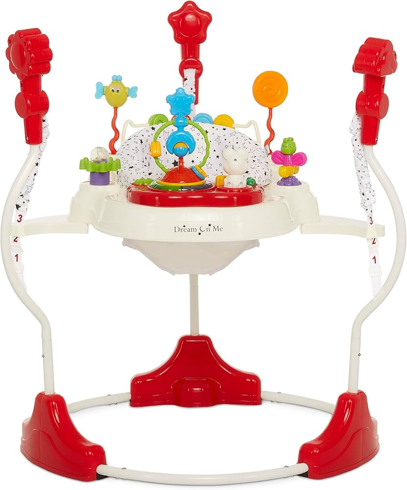 Dream On Me Zany 2-in-1 Activity Center and Bouncer in White & Black Print | Amazon (US)