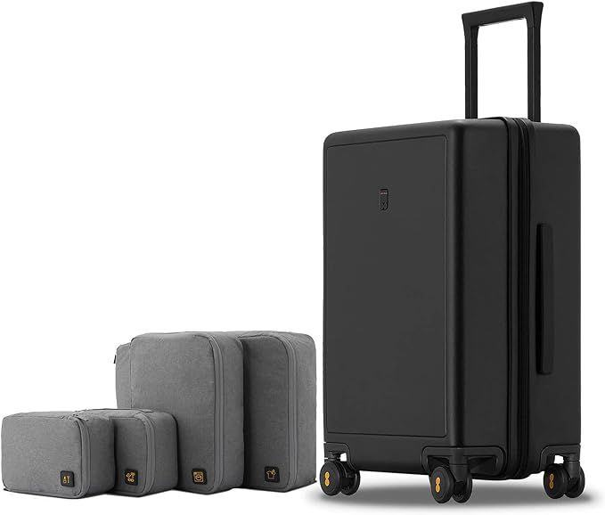 LEVEL8 Elegance Carry On Suitcase, 20” Hardside Luggage with TSA Lock, Spinner Wheels-Black, 20... | Amazon (US)