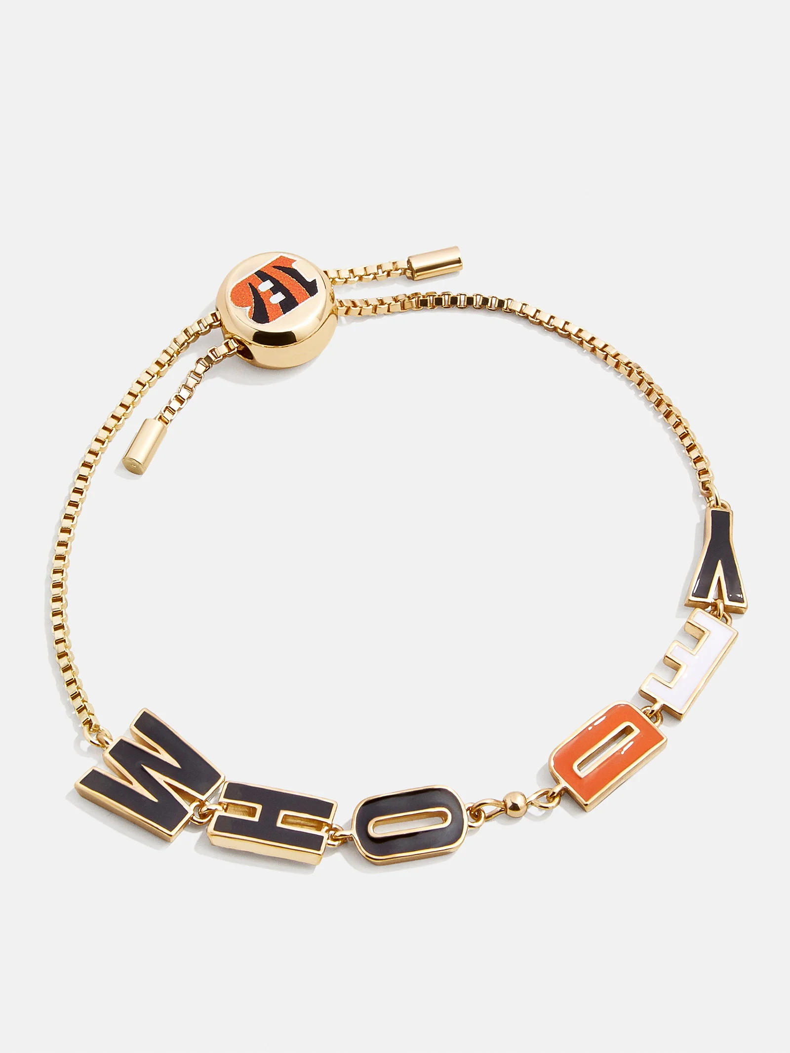 Cincinnati Bengals NFL Gold Slogan Bracelet  - Cincinnati Bengals | BaubleBar (US)