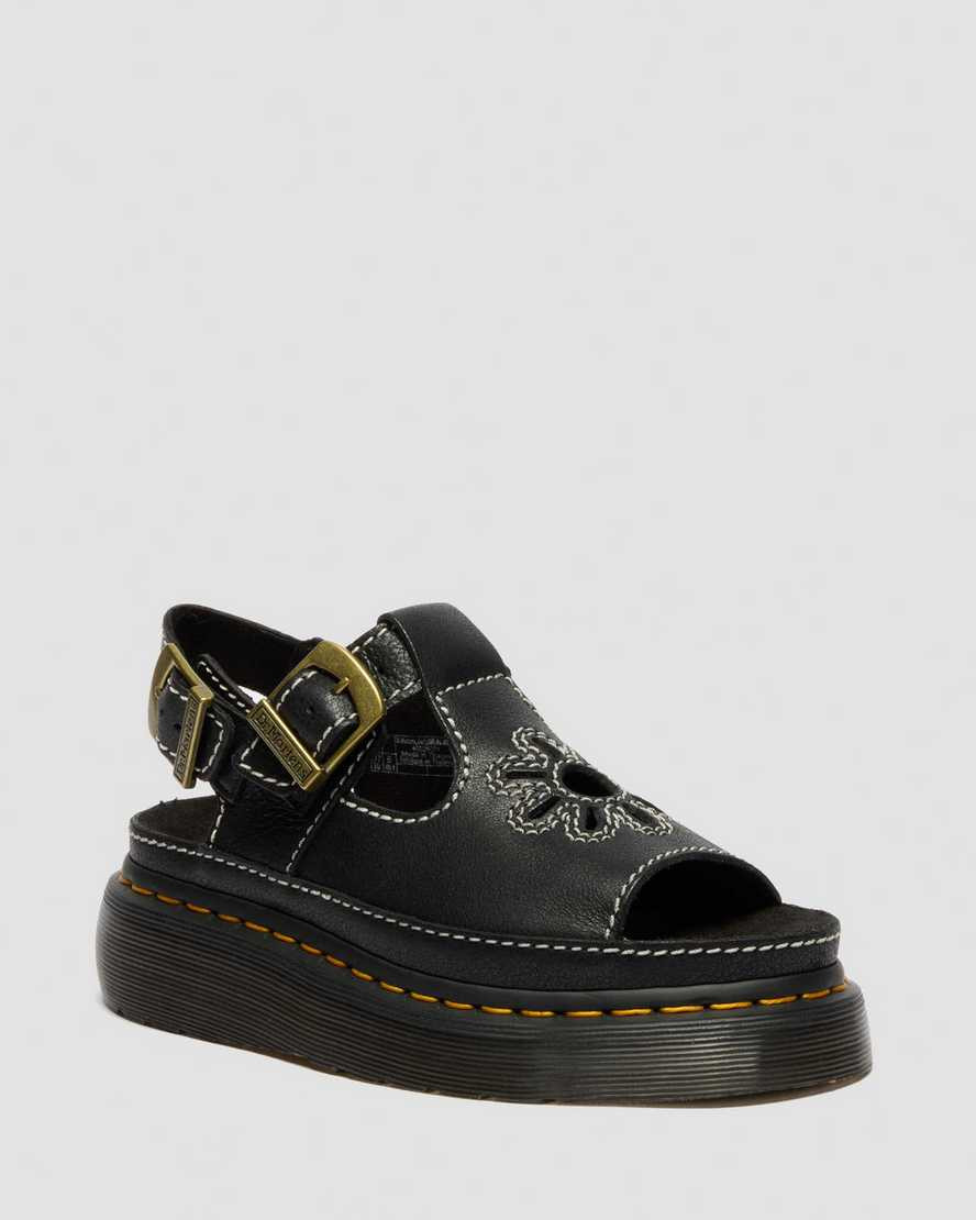 Dunnet Flower Full Grain Leather Sandals | Dr. Martens