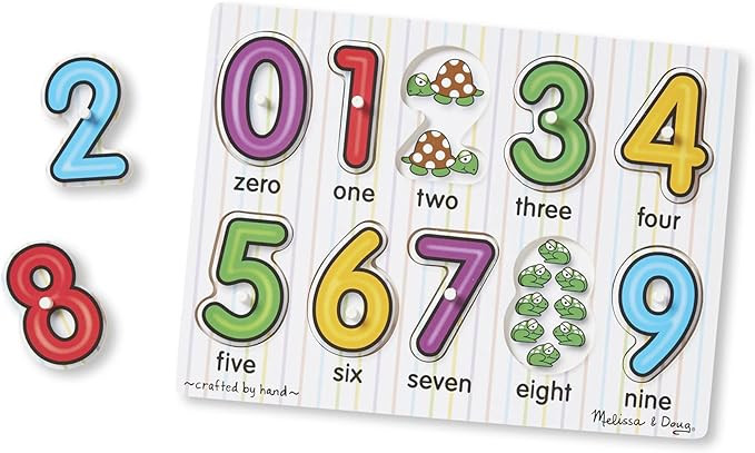 Melissa & Doug See-Inside Numbers Wooden Peg Puzzle (10 pcs) | Amazon (US)