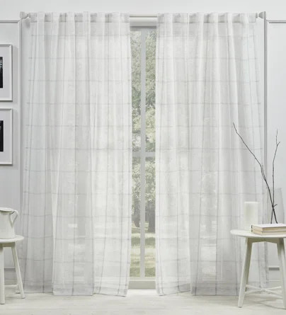 Lauren Ralph Lauren Lauren Ralph Lauren Rubin Sheer Back Tab/Rod Pocket Curtain Panel | Birch Lan... | Wayfair North America