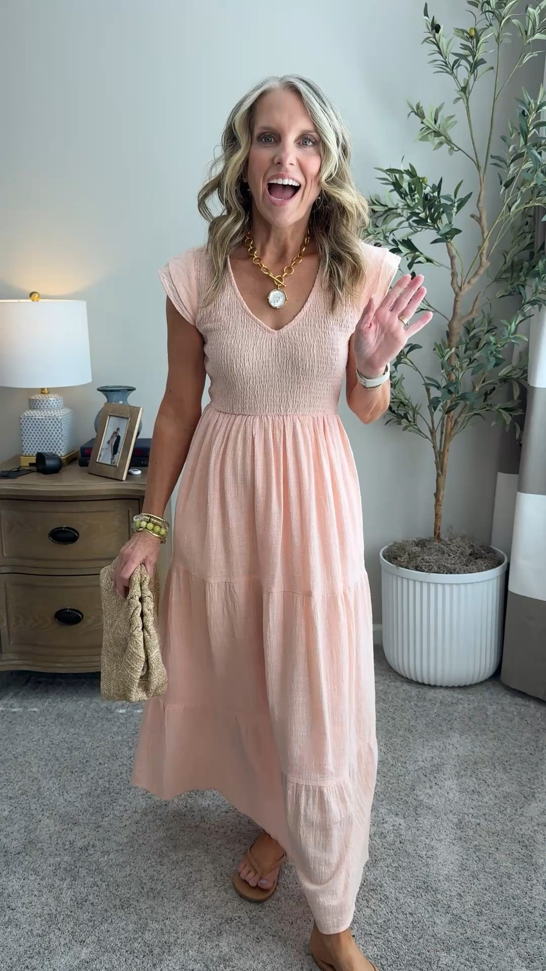 This dress is begging for a beach vacation and family pics. Wearing XS. Use LISA10 for 10% off.

#LTKootd #LTKOver40 #LTKdayinmylife