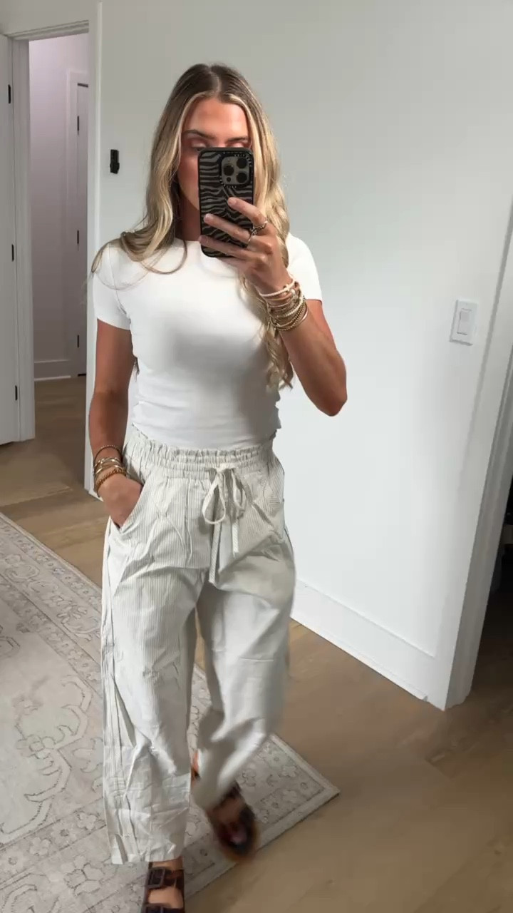 Amazon size small Jenkoon Womens Striped Barrel Pants Drawstring Baggy Pants Women with Pockets Casual Wide Leg Trousers

#LTKootd #LTKSeasonal #LTKSaleAlert