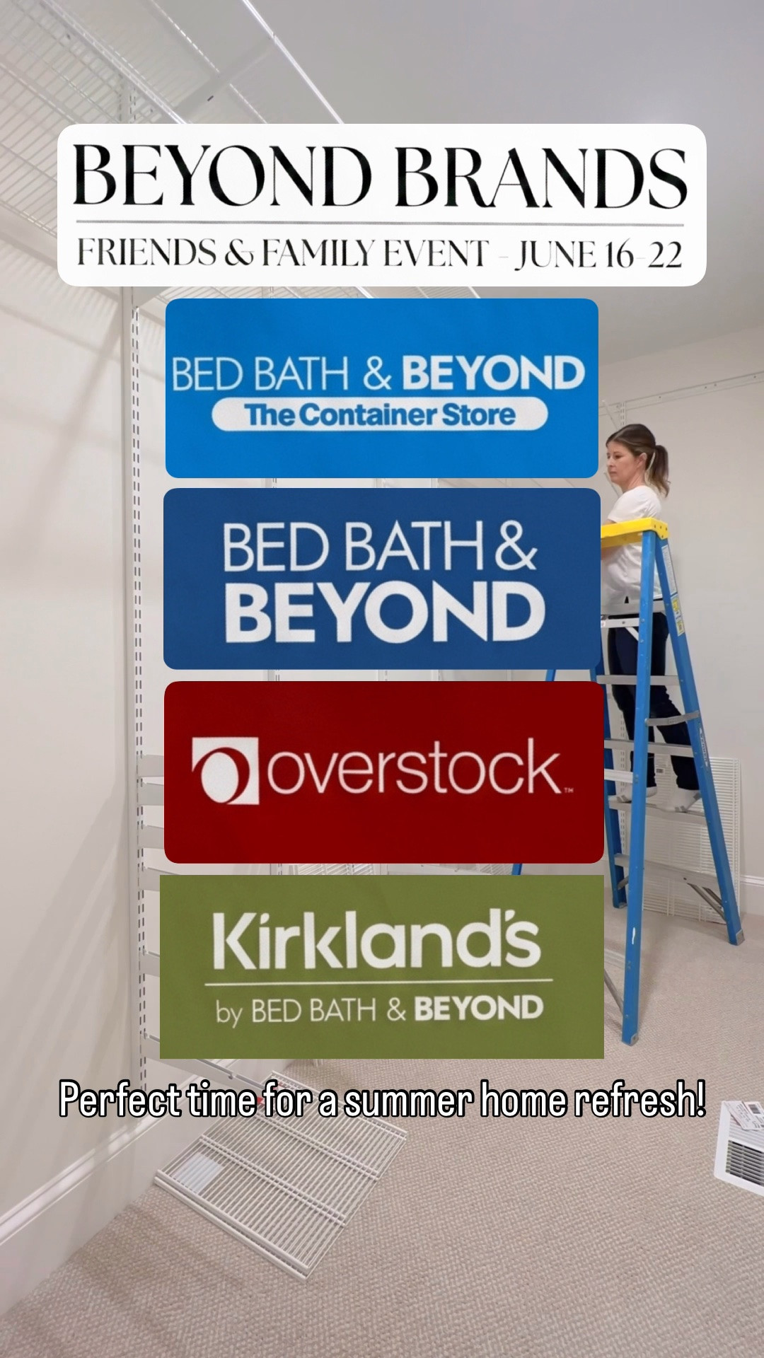 Four of my favorite brands, @BedBathandBeyond, @The Container Store, @Overstock, and @kirklands, are having a Friends & Family Sale Event (now through 6/22), so it's the perfect time for a summer home refresh! I’ve linked some of my favorite sale items from all four brands to make it easy for you to shop and save! #ad #bedbathandbeyond #thecontainerstore #overstock #kirklands