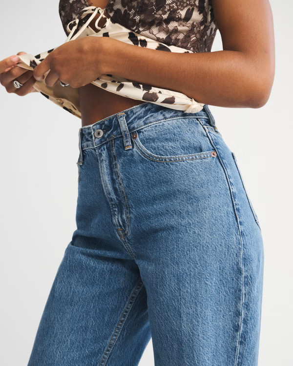 Curve Love High Rise Loose Jean | Abercrombie & Fitch (US)