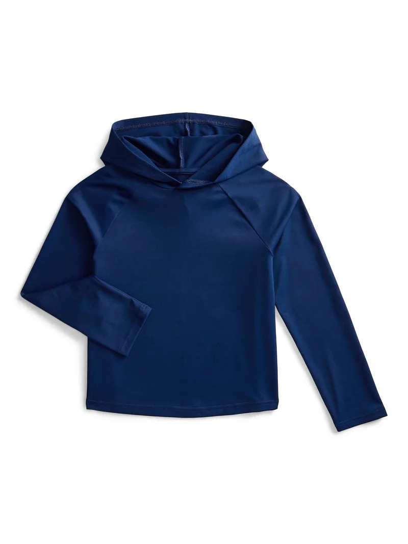 Weekend Academy Boys Hooded Rash Guard with Long Sleeves, Sizes 4-18 & Husky | Walmart (US)