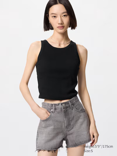 Ribbed Cropped BRA TOP | Uniqlo Australia