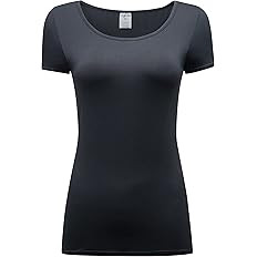 OThread & Co. Women's Short Sleeve T-Shirt Scoop Neck Basic Layer Stretchy Shirts | Amazon (US)