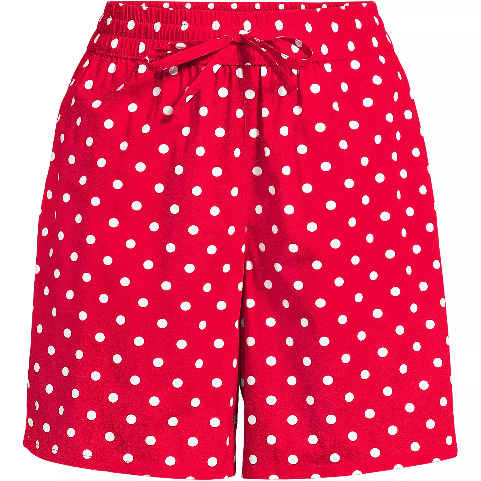 Women's Poplin High Rise Pull On 7" Shorts | Lands' End (US)