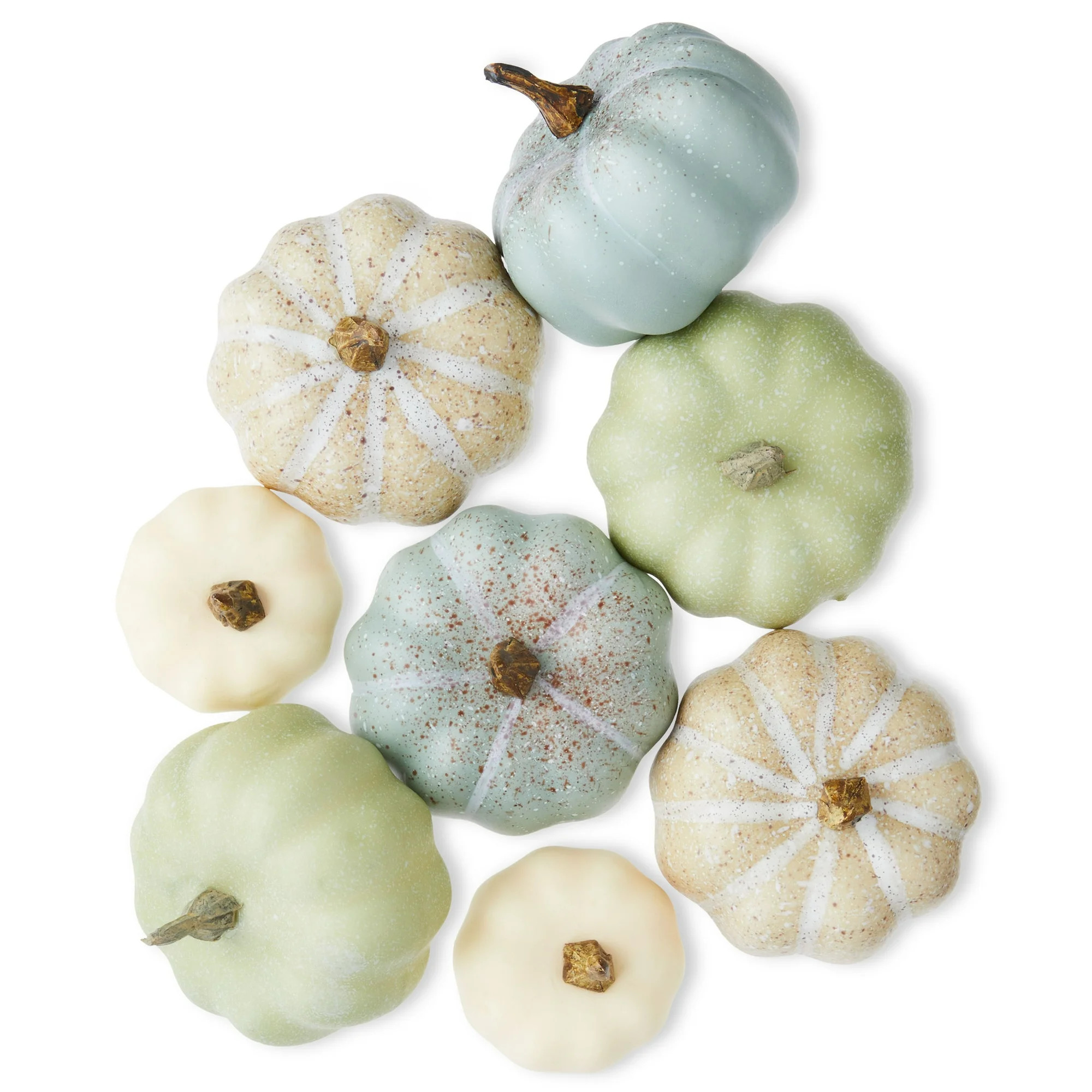Harvest  8CT 4 in Foam Cream/Green/Blue Pumpkins Bag, Table Decoration, Way to Celebrate | Walmart (US)