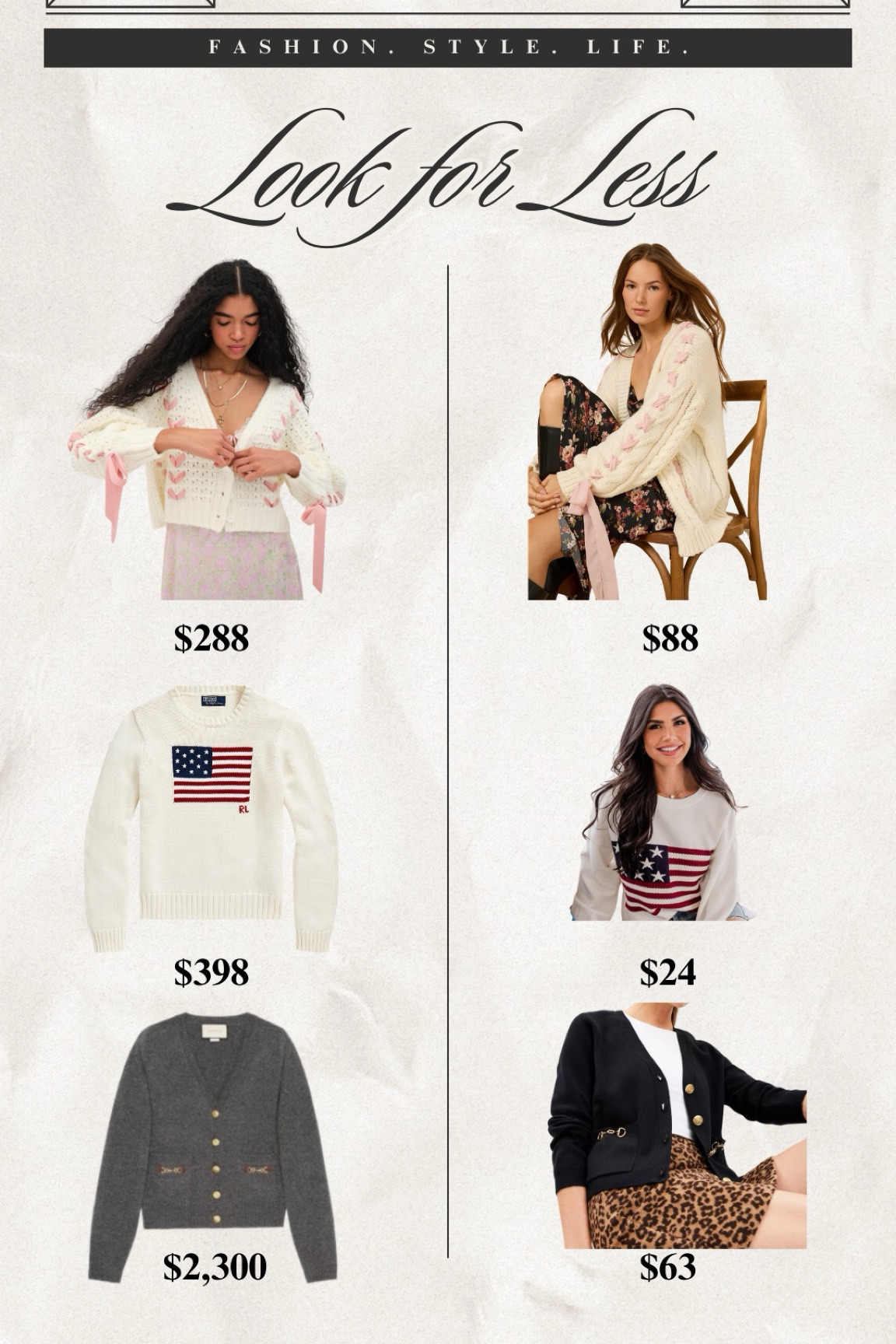 For love and lemons pink ribbon cardigan, Ralph Lauren American flag sweater, and Gucci horsebit cardigan look for less 

#LTKFallSale #LTKSeasonal