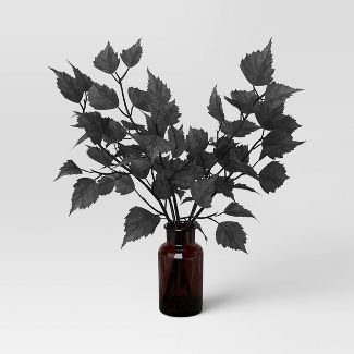 Small Leaves Arrangement Artificial Plant Black - Threshold™ | Target
