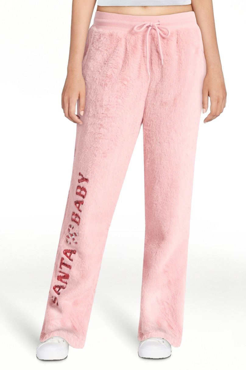 No Boundaries Pantalones de Felpa Navideños Entrepierna de 30'', para Mujer y Mujer Plus | Walmart (US)