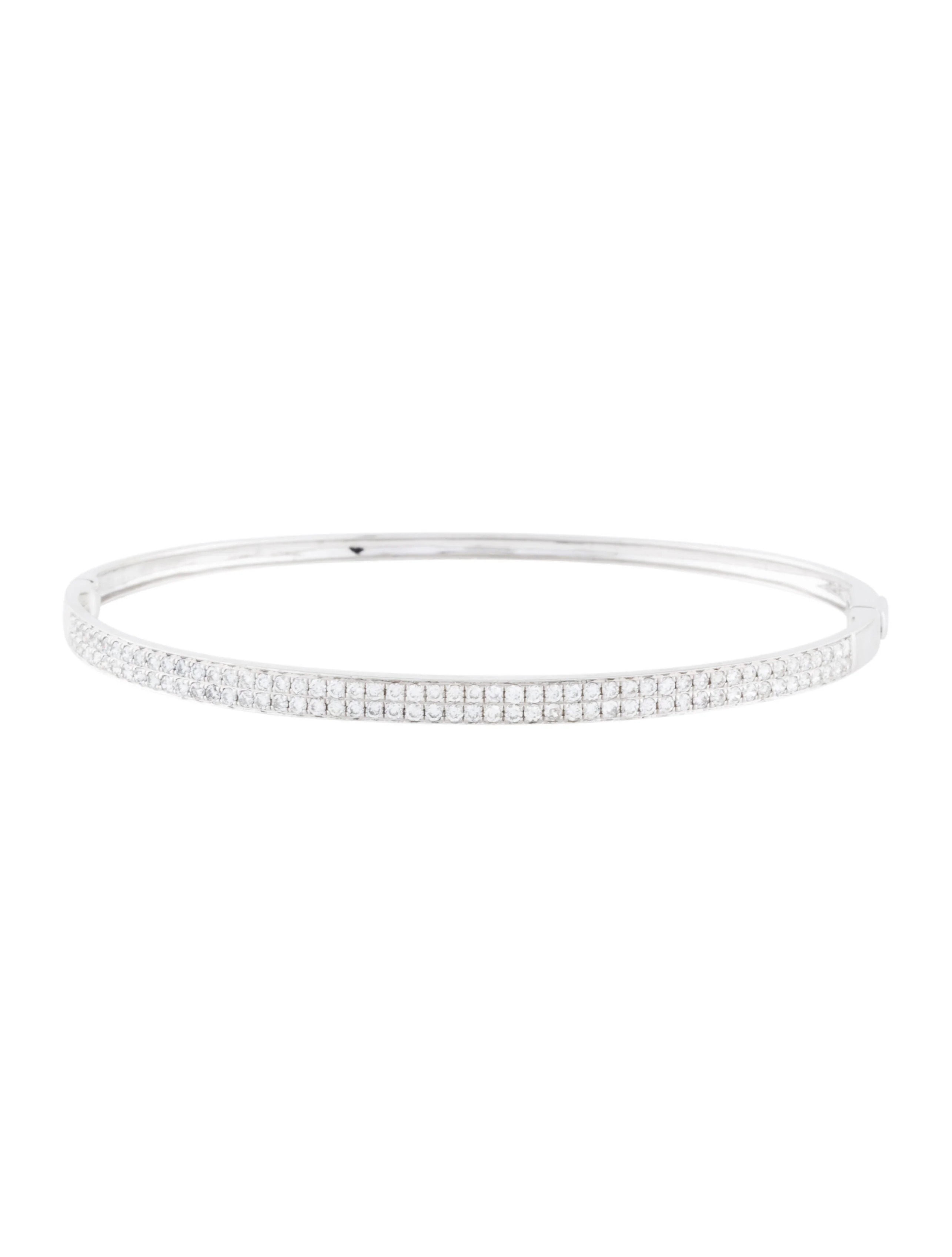 18K Diamond Hinged Bangle | The RealReal
