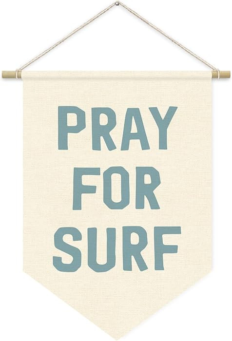 Coastal Beach Room Decor, Surf Wall Hanging Pennant Flag Banner, Surfer Girl Preppy Aesthetic Roo... | Amazon (US)