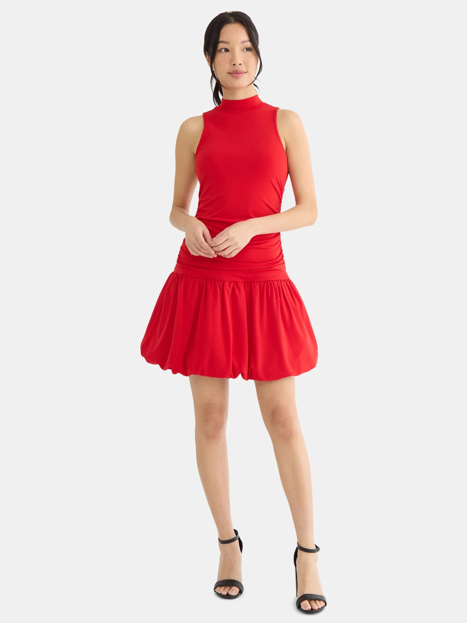 Madden NYC Women's Mock Neck Bubble Dress | Walmart (US)