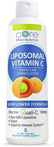 Liposomal Vitamin C 1000 mg Liquid - Sunflower Formula - Quali®-C Vitamin C from Scotland - Made... | Amazon (US)