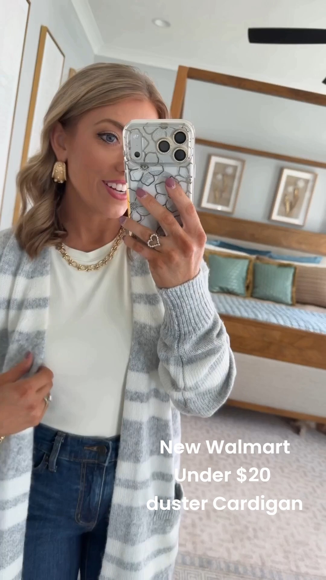 This NEW Walmart long cardigan is the definition of cozy chic! 😍 The gray + cream stripes are so classic, and I love the longer length with the front pockets. Styled with a simple tee, cuffed jeans and sneakers, it makes the easiest throw-on-and-go Walmart fall outfit. This is one of those affordable wardrobe pieces you’ll reach for over and over again!

#walmartfashion #walmartfinds #walmartnewarrivals #walmartcardigan #longcardigan #stripedcardigan #fallfashion #falloutfit #affordablefashion #casualfallstyle #walmartstyle #walmartclothing #momstyle #cozystyle

#LTKootd #LTKPetite