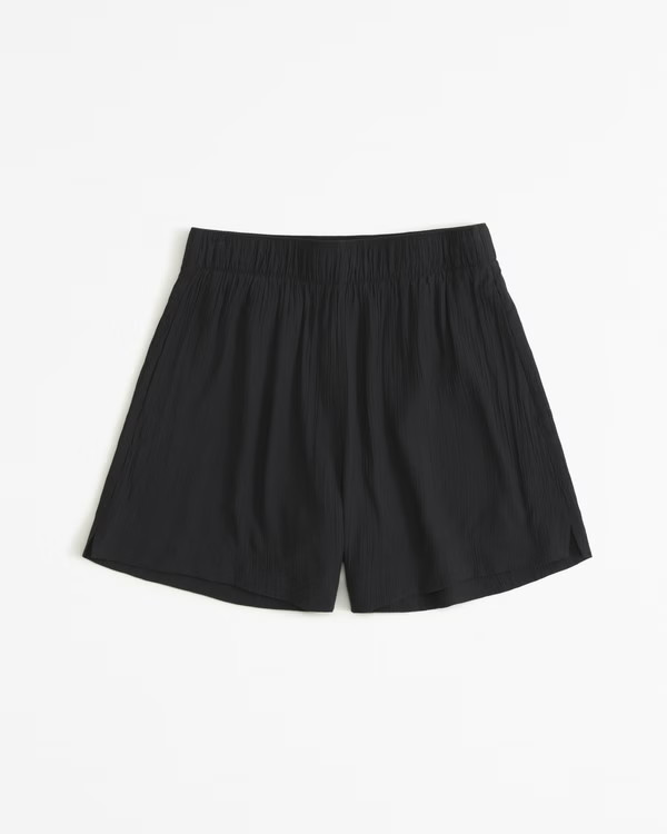 Crinkle Textured Pull-On Short | Abercrombie & Fitch (US)