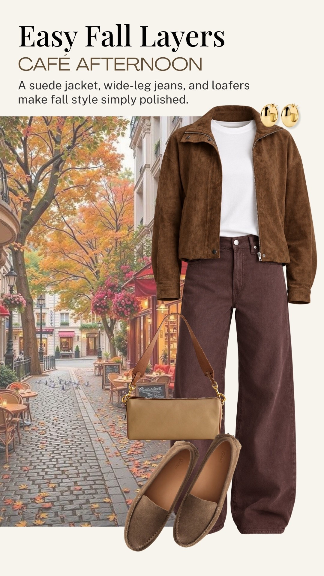 A suede jacket is one of my favorite ways to make fall basics feel a little more polished. Paired with relaxed brown wide-leg jeans, a simple white top, and suede loafers, this is an easy combination for a café afternoon, errands, or a day in town.

#LTKOver40 #LTKootd #LTKSeasonal