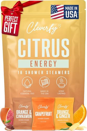 Cleverfy Citrus Shower Steamers Aromatherapy - Birthday Gifts for Women, Mom, Wife, Grandma, Her, Best Friend, Daughter, Sister, Teens & Girlfriend - 18 Tablets | Amazon (US)