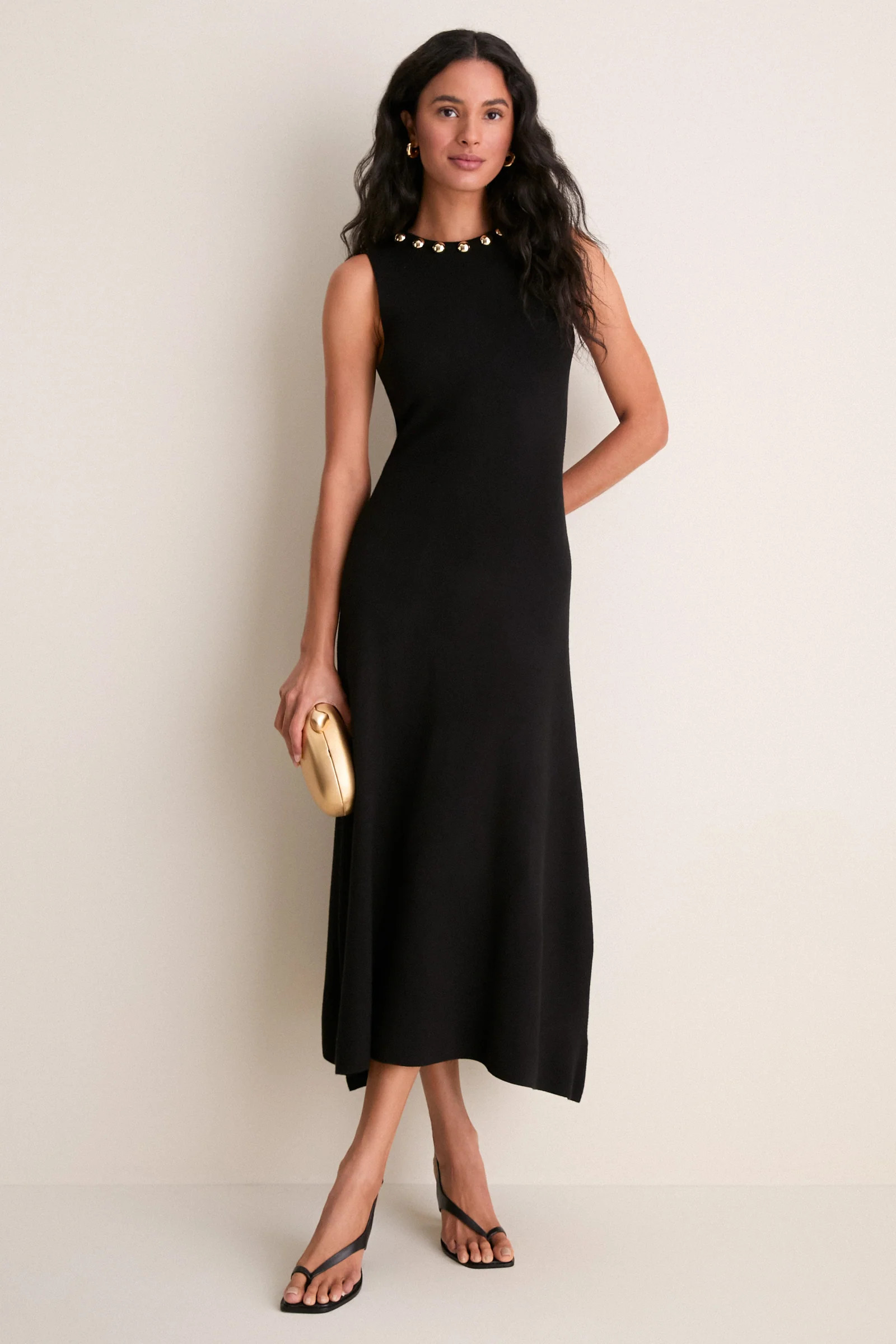 Black Knit & Gold Hardware Prescott Maxi Dress | Tuckernuck (US)