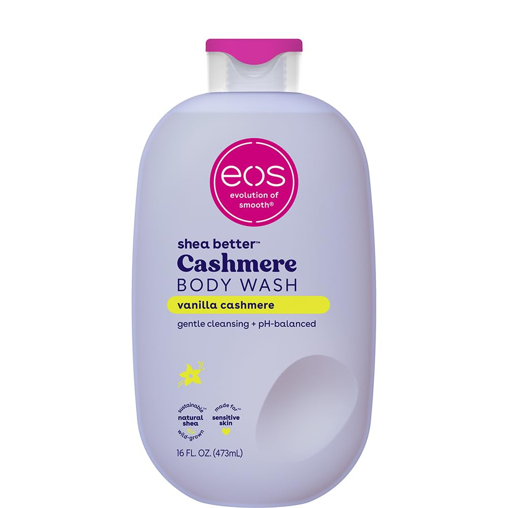 eos Shea Better Cashmere Body Wash, Vanilla Cashmere, Moisturizing, pH Balanced Body Wash, Creamy... | Amazon (US)