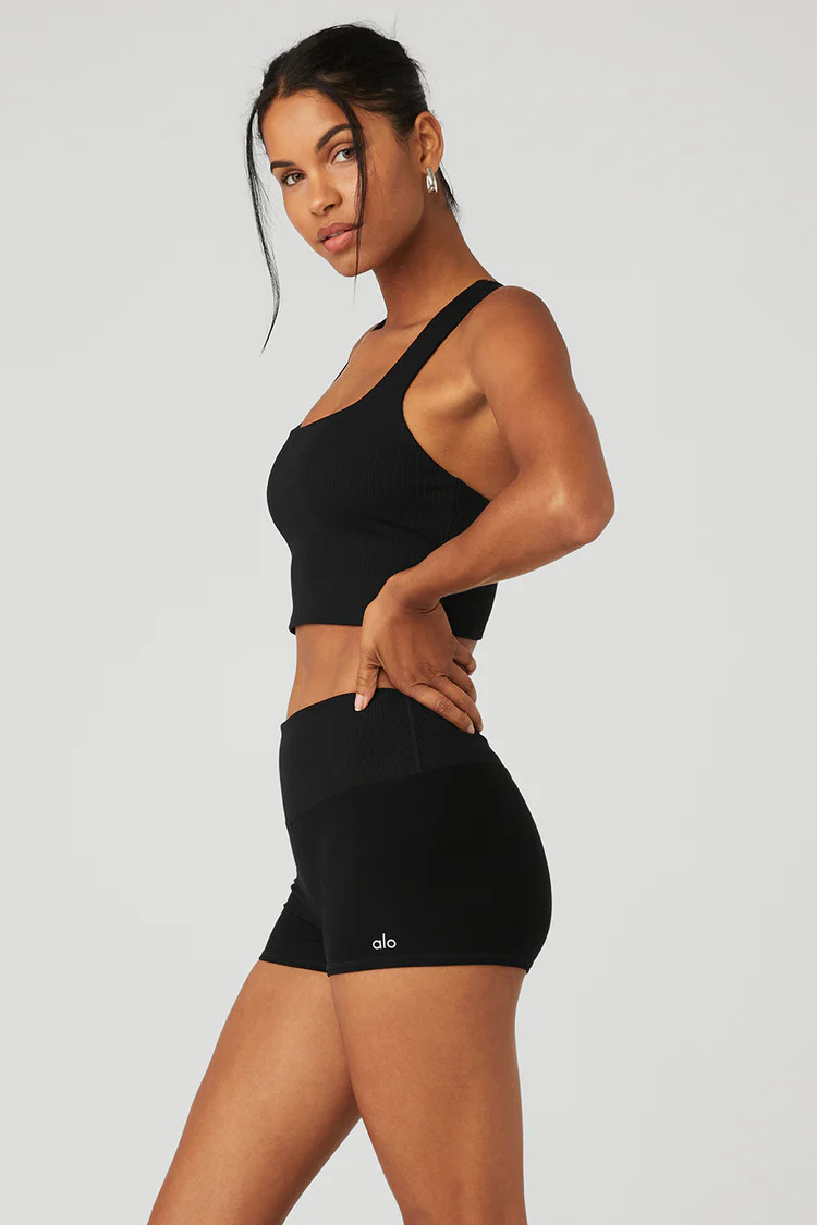 Alosoft Ribbed Chic Bra Tank | Alo Yoga (US)
