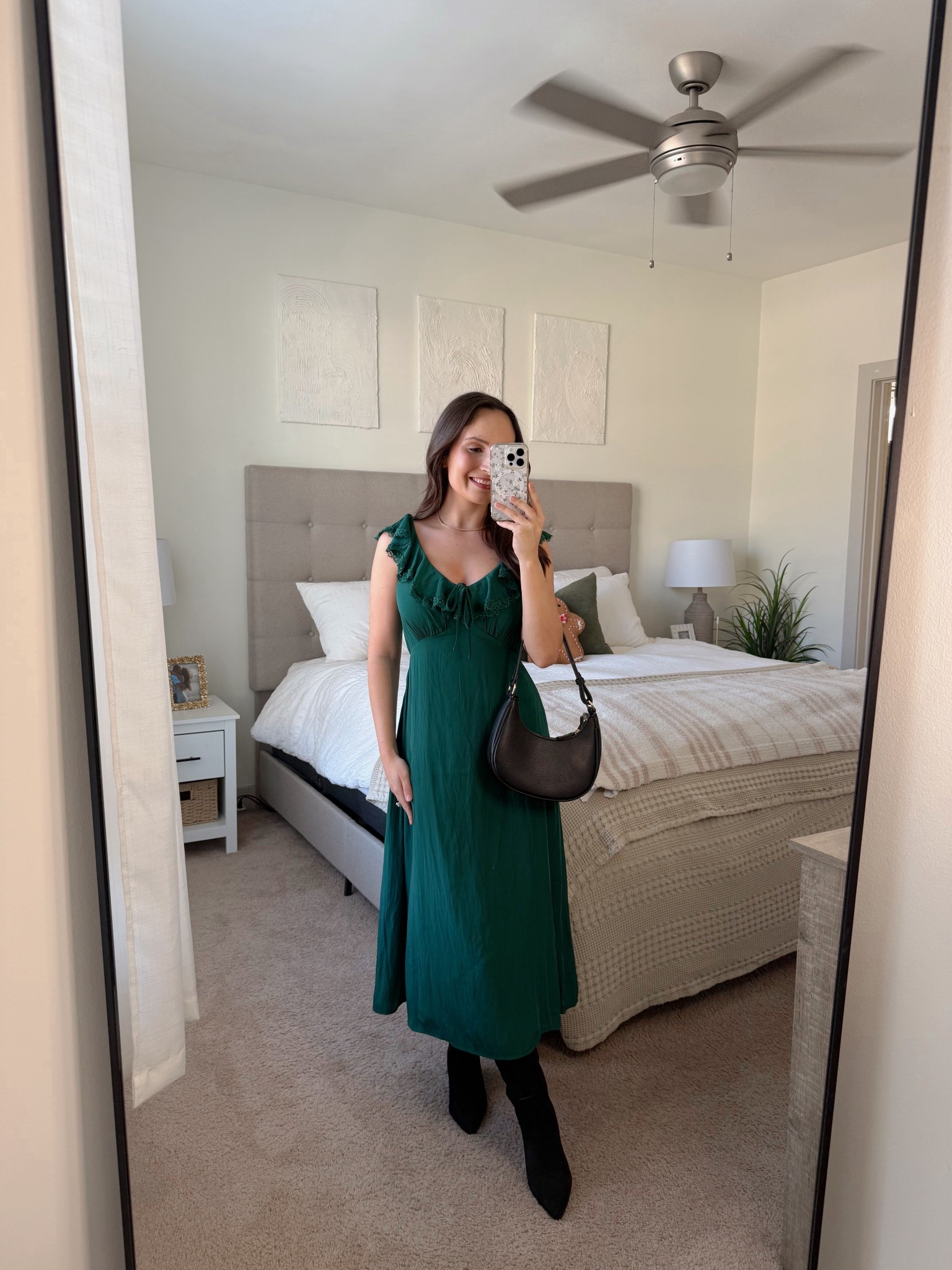 Holiday outfit! 
Target dress - XS,
Amazon boots - true to size

#LTKootd #LTKdayinmylife #LTKHoliday