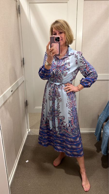 This dress was around $100 NOW $44.00!!! Love the fit and the colors in this dress. This one won’t last long at that price. Fits true to size. 

#LTKSeasonal #LTKsalealert #LTKfindsunder50