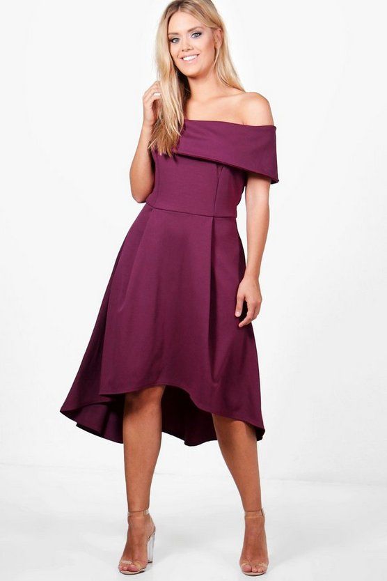 Plus Double Layer Midi Dress | Boohoo.com (US & CA)