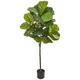 Artificial Fiddle Leaf Fig Tree in Pot | Wayfair North America