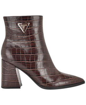 Womens Lusera Flared Block Heel Dress Booties | Macy's