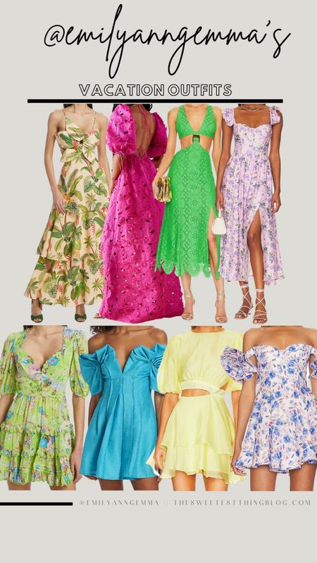 Summer Dress. Vacation outfit. Designer style. Off the shoulder. Floral print. Lace dress. Colorful dress. Palm print  

#LTKstyletip #LTKtravel