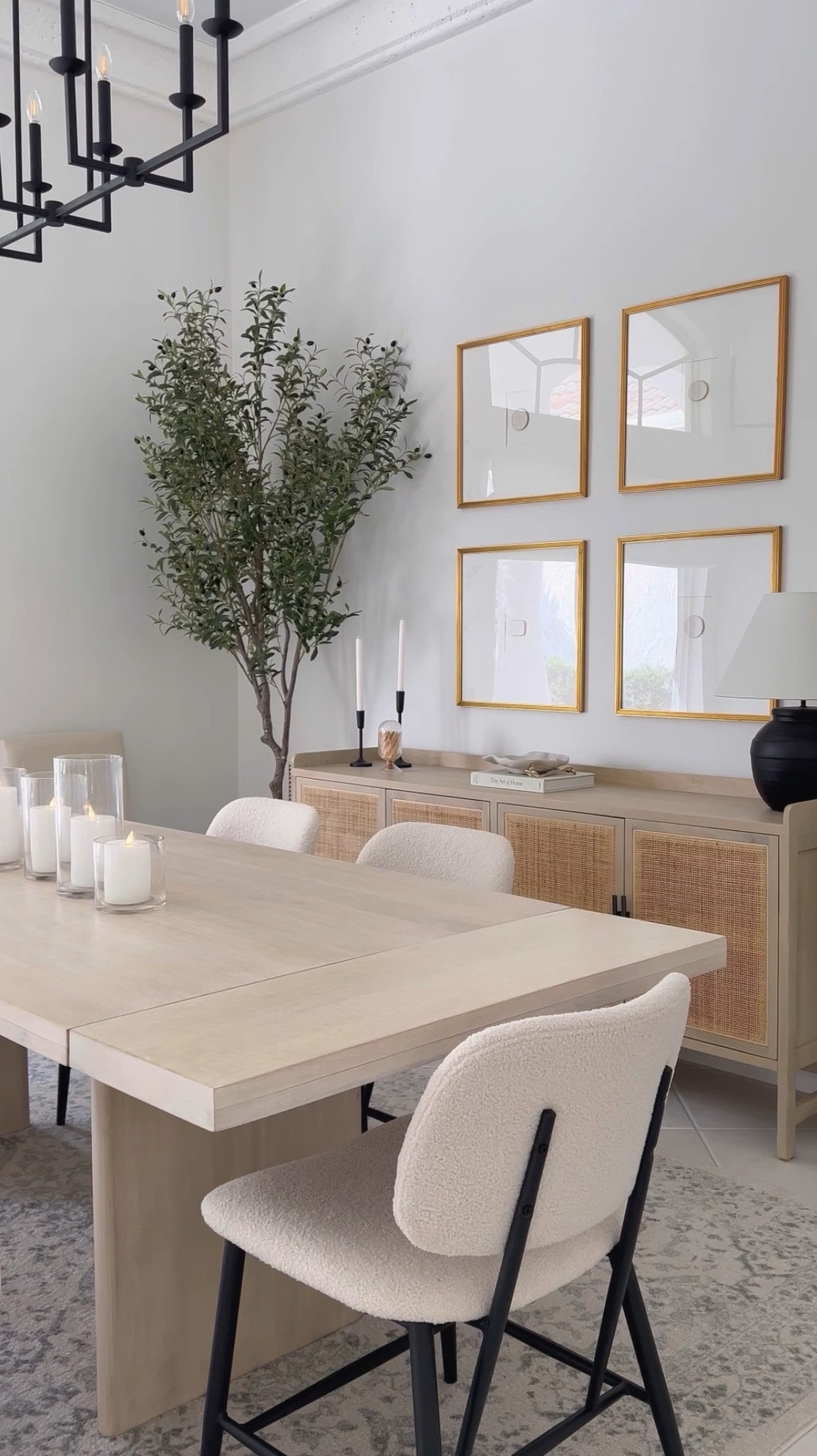 Dining room decor details and DIY intaglio art supplies 🤍

Gold picture frames, white wash dining table, dining bench, cane sideboard, buffet, faux olive tree, black lamp, boucle dining chairs, pottery barn, chandelier, amazon decor, LED candles, glass hurricanes, area rug, home decor, neutral aesthetic, fancythingsblog 

#LTKHome #LTKVideo #LTKStyleTip